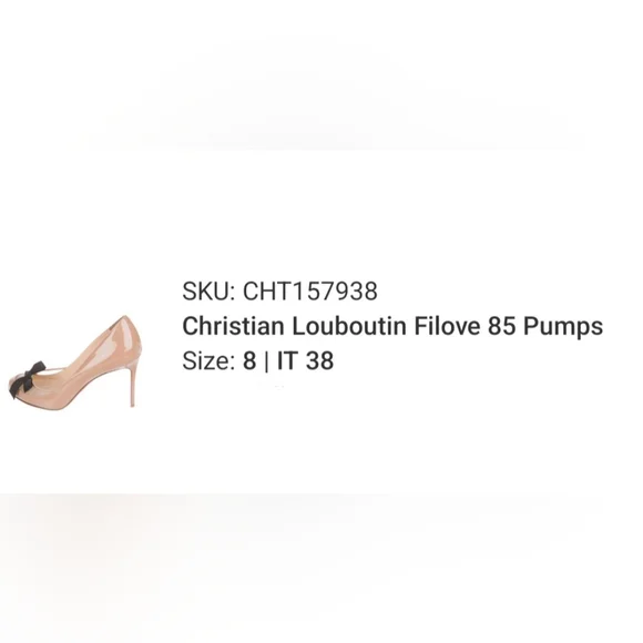 Christian Louboutin Tan Stiletto Heels with Bow Detail - Picture 9 of 9